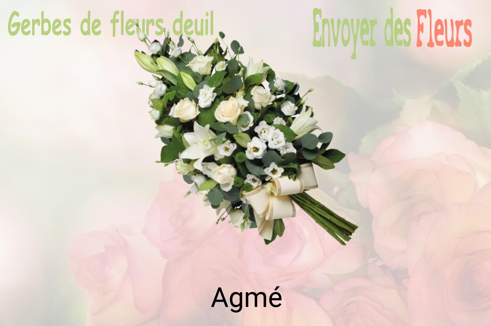 Gerbe de fleurs de deuil livrée à Agmé